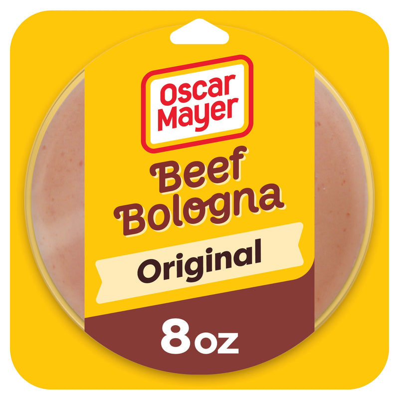 Oscar Mayer Original Beef Bologna Sliced Deli Meat, for Easy Lunches and Snacking, Quality Meat, No Fillers, 8 oz — package