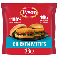 Tyson White Meat Chicken Patties, 23 oz (Frozen, Fully Cooked) — package