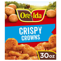 Ore-Ida Crispy Crowns Seasoned Shredded Frozen Potatoes, 1 Bag, for Easy Snacks and Dinner Sides, Gluten-Free, 30 oz — package
