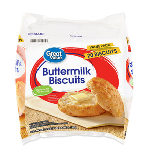 Great Value Frozen Buttermilk Biscuits, 41.6 oz, 20 ct