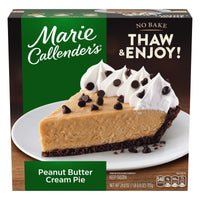 Marie Callender's Peanut Butter Cream Pie, Thaw & Enjoy Frozen Dessert, 24.8 oz. — package