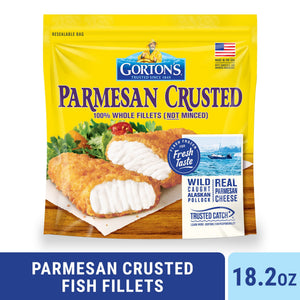 Gorton's Frozen Parmesan Crusted Wild Caught Alaskan Pollock Fillets, 18.2 oz, 10 ct