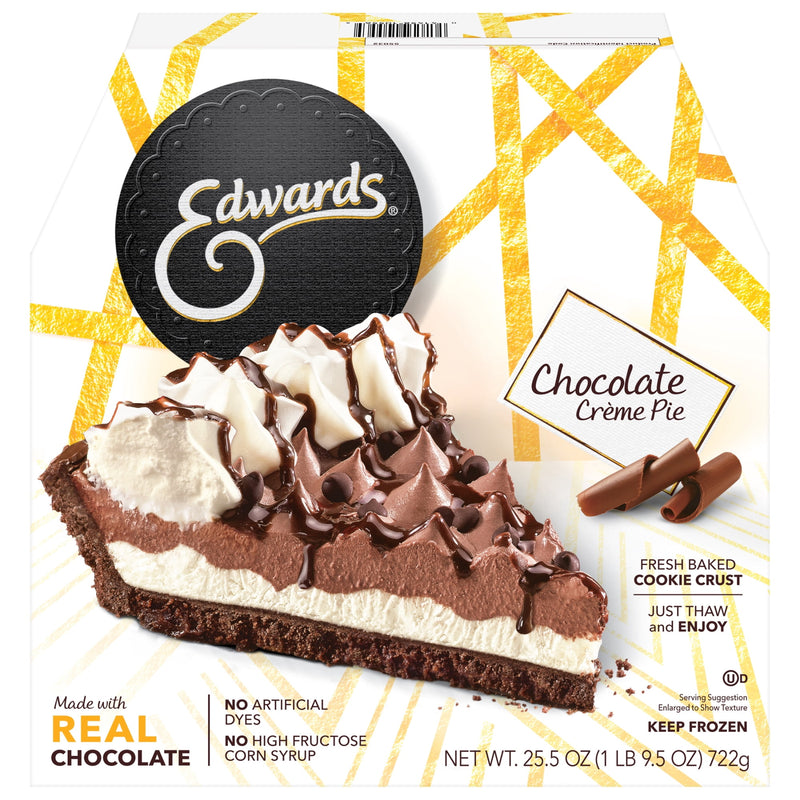 Edwards Frozen Chocolate Crème Dessert Pie, 25.5 oz — package