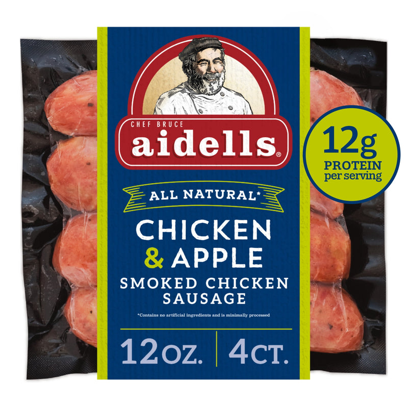 Aidells Chicken & Apple Smoked Chicken Sausage Links, 12 oz, 4 Count — package