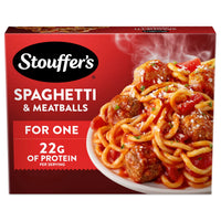 Stouffer's Spaghetti with Meatball, Single Serve, Frozen Entrees for One, Ready to Cook Easy Dinners, Protein Frozen Meals 12.625 oz — package