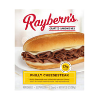 Raybern's Philly Cheesesteak Sandwich 10 oz, 2 Ct (Frozen) — package