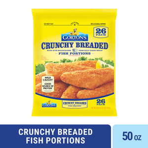 Gorton's Frozen Crunchy Breaded Fish Fillets Wild Caught Pollock, 50 oz, 26 ct