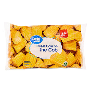 Great Value Frozen Corn on the Cob, 24 oz, 24 ct