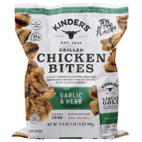 Kinder's Restaurant-Style Grilled Garlic & Herb Boneless Chicken Bites, 17.5 oz (Frozen) — package
