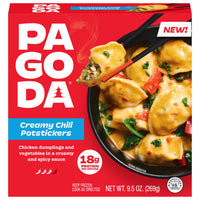 Pagoda Frozen Creamy Chili Chicken Potsticker Bowl, 9.5 oz — package