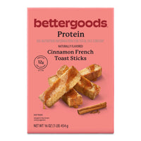 bettergoods High Protein Cinnamon French Toast Sticks, 16 oz Box (Frozen) — package