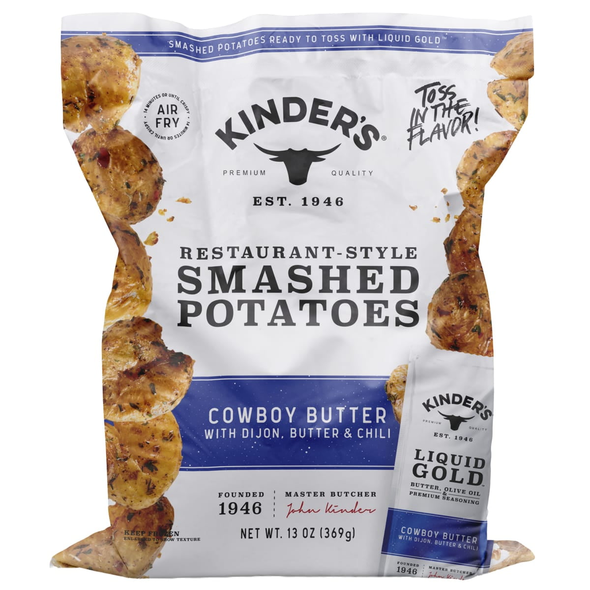 Kinder's Frozen Smashed Potatoes Cowboy Butter, 13 oz