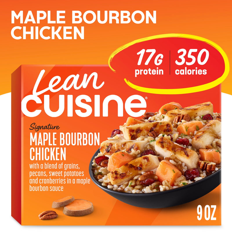 Lean Cuisine Maple Bourbon Chicken, Frozen Meal, 9 oz — package