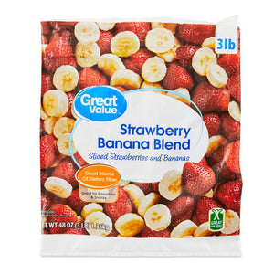 Great Value Frozen Strawberry Banana Blend, 48 oz