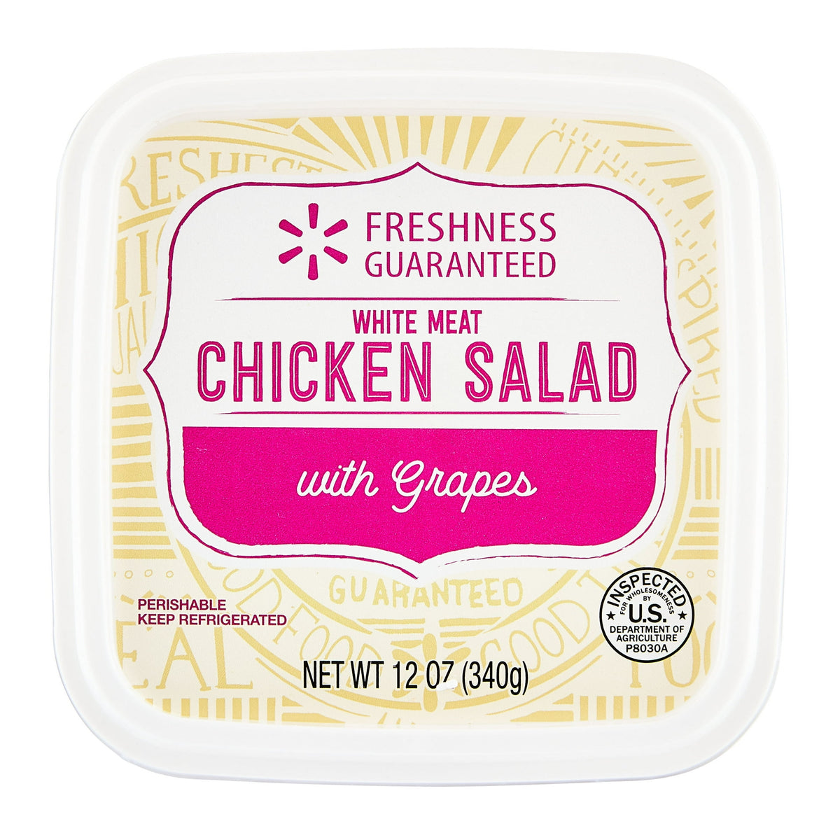 Freshness Guaranteed Refrigerated White Meat Chicken Salad with Grapes, 12 oz