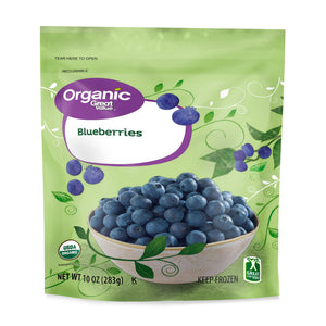 Great Value Frozen Organic Blueberries, 10 oz