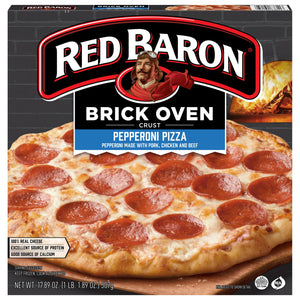 Red Baron Frozen Brick Oven Pizza Pepperoni, 17.89 oz
