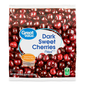 Great Value Frozen Pitted Dark Sweet Cherries, 40 oz