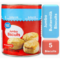 Great Value Jumbo Buttermilk Biscuits, 10 oz, 5 Count — package