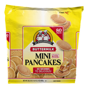 De Wafelbakkers Frozen Mini Pancakes Buttermilk, 12.2 oz, 80 ct