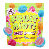 Fruit Riot Crunchy Candy Grapes Mix, Real Frozen Fruit, 8 oz — package