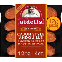 Aidells All Natural Cajun Style Andouille Smoked Pork Sausage Links, 12, oz, 4 Count — package