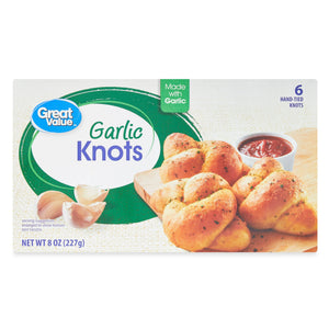 Great Value Frozen Garlic Knots, 8 oz, 6 ct