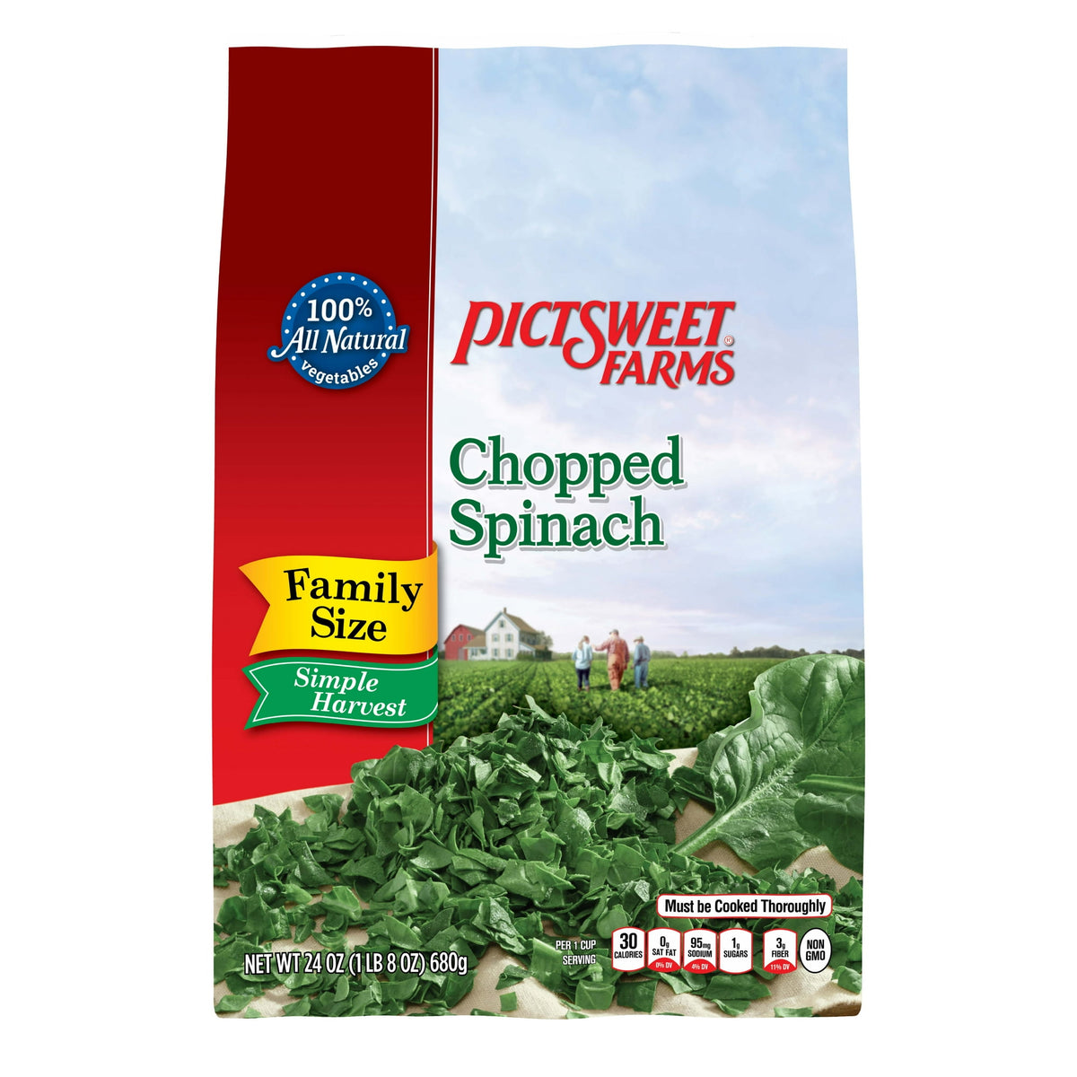 Pictsweet Farms Frozen Chopped Spinach Simple Harvest, 24 oz