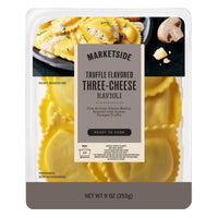 Marketside Truffle Flavored Three-Cheese Ravioli, Fresh Artisanal Pasta, 9 oz — package
