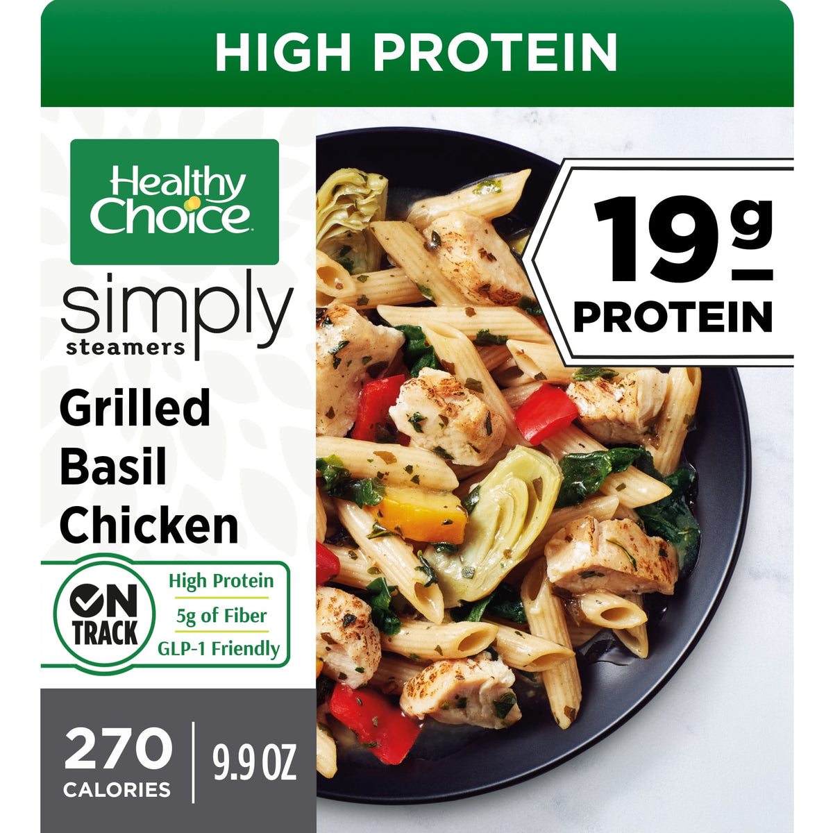 Healthy Choice Frozen Simply Steamers Grilled Basil Chicken, 9.9 oz