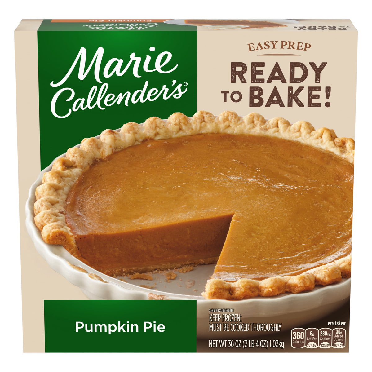 Marie Callender's Frozen Pumpkin Pie, 36 oz