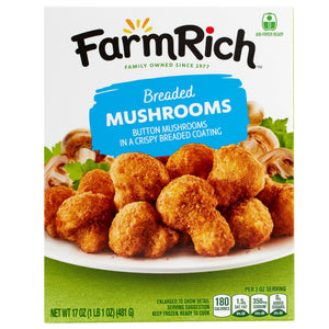 Farm Rich Frozen Breaded Mushrooms, 17 oz