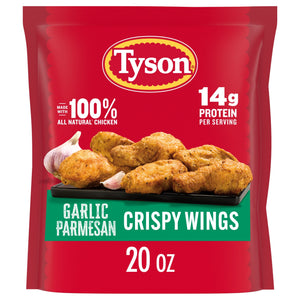 Tyson Foods Frozen Crispy Wings Garlic Parmesan, 20 OZ