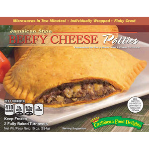 Caribbean Food Delights Frozen Jamaican Style Beefy Cheese Patties, 10 oz, 2 ct
