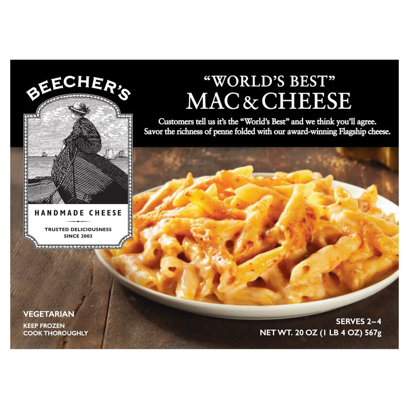 Beecher's "World's Best" Mac & Cheese, 20 oz (Frozen) — package