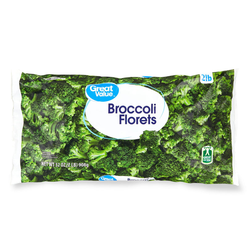 Great Value Broccoli Florets, 32 oz Bag (Frozen) — package