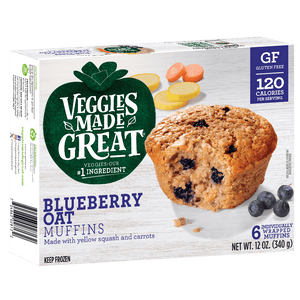 Veggies Made Great Frozen Blueberry Oat Muffins, 12 oz, 6 ct