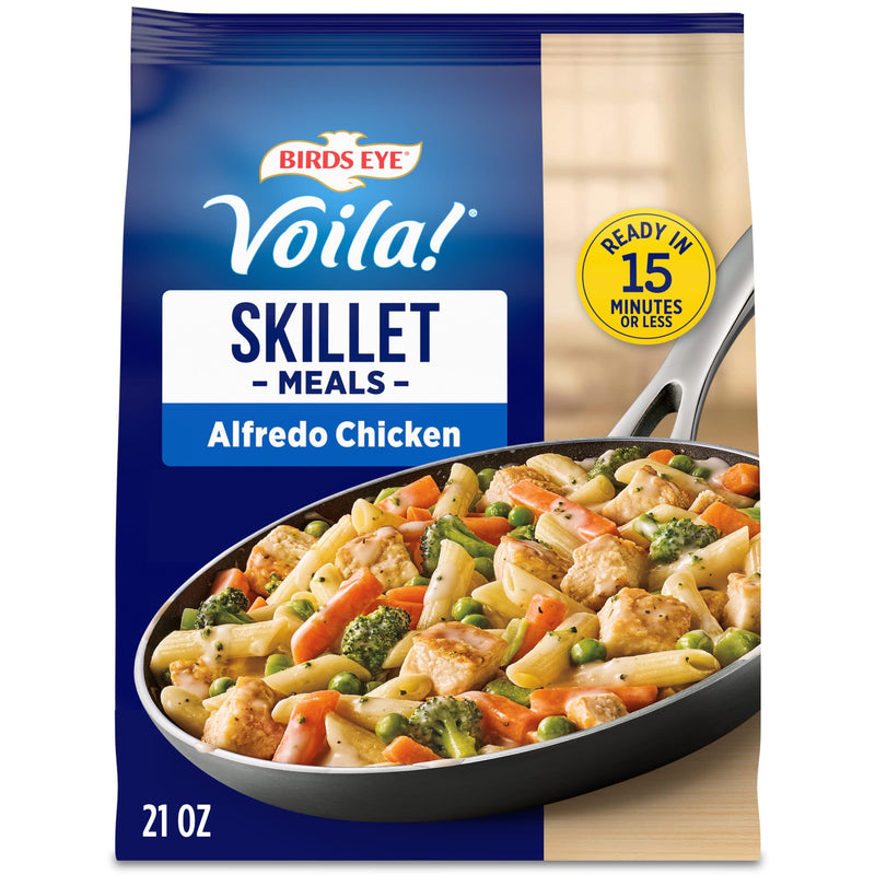 Birds Eye Voila! Alfredo Chicken Skillet Meals, Frozen Meal, 21 oz. Bag — package