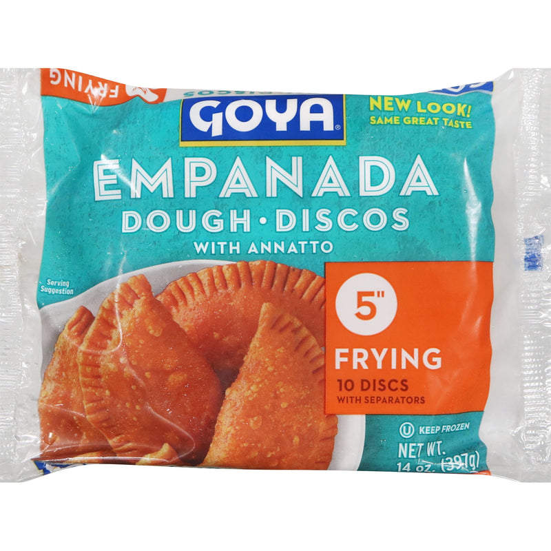 GOYA Empanada Discos Dough Turnover Pastries with Annatto, 14 oz (Frozen) — package