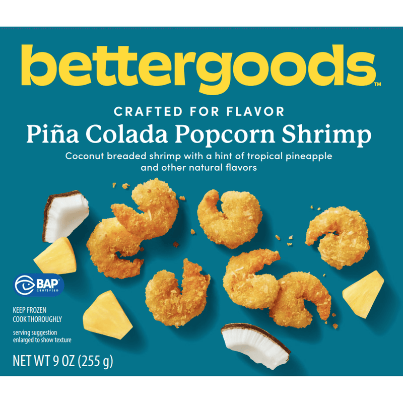 bettergoods Pina Colada Breaded Shrimp, 9 oz (Frozen) — package