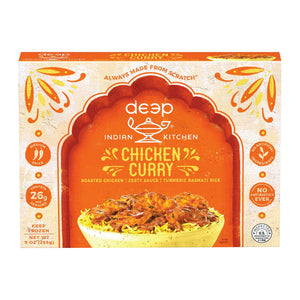 Deep Indian Kitchen Frozen Chicken Curry with Turmeric Rice, 9 oz