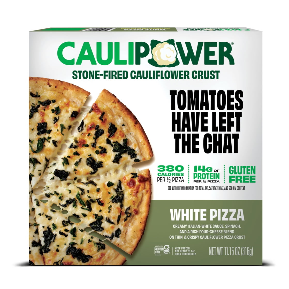 CAULIPOWER Frozen White Stone-Fired Cauliflower Crust Pizza, 11.15 oz