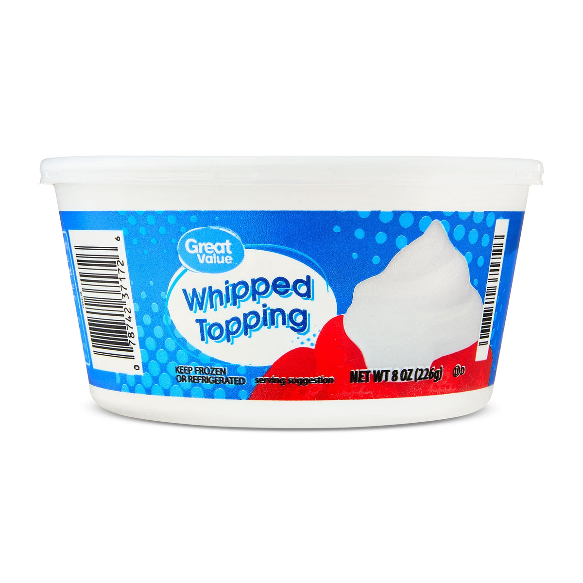 Great Value Frozen Whipped Topping, 8 oz