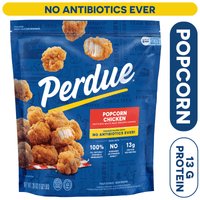 Perdue, No Antibiotics Ever, Frozen Breaded Popcorn Chicken Breast Chunks, 26 oz. — package