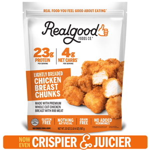 Real Good Foods Frozen Lightly Breaded Chicken Breast Nuggets, 20 oz