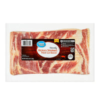 Great Value Naturally Hickory Smoked Thick Cut Sliced Bacon, 48 oz — package