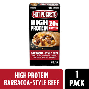 Hot Pockets Frozen High Protein XL Sandwich Barbacoa Style Beef, 6.75 oz