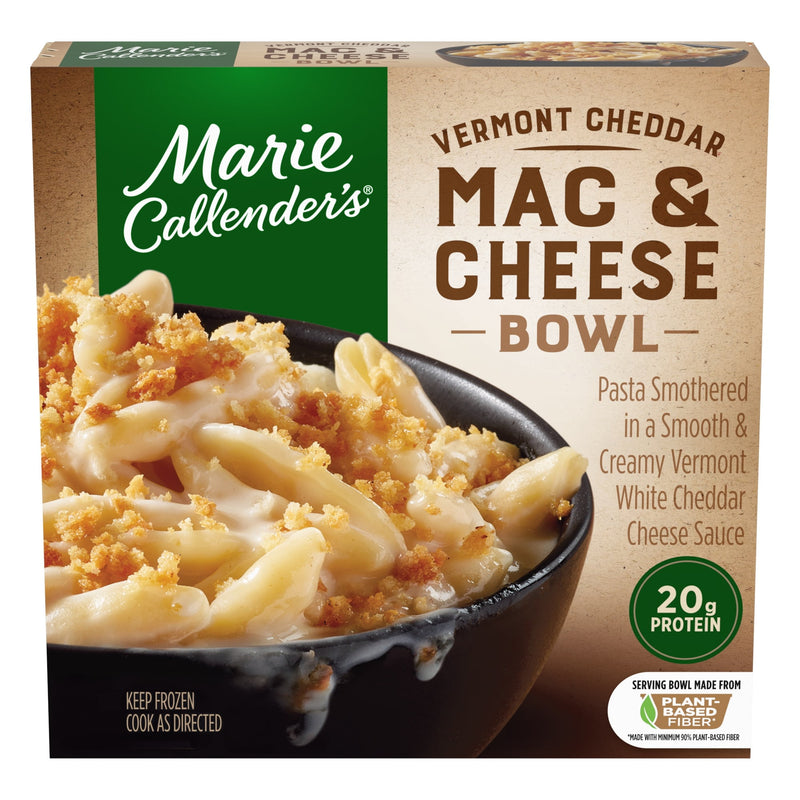 Marie Callender's Vermont Cheddar Mac & Cheese, Frozen Meal, 13 oz. Bowl — package