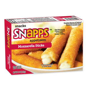 Snapps Frozen Mozzarella Cheese Sticks, 5 oz