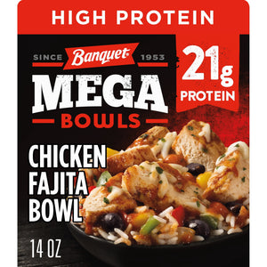 Banquet Frozen MEGA Bowls Chicken Fajita, 14 oz